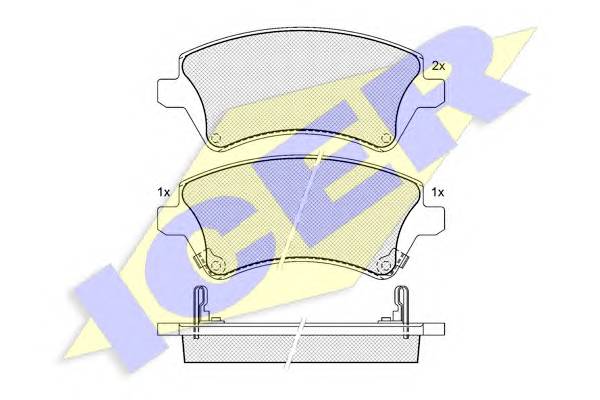 ICER 181513 Комплект тормозных колодок,