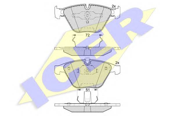 ICER 181577 Комплект тормозных колодок,