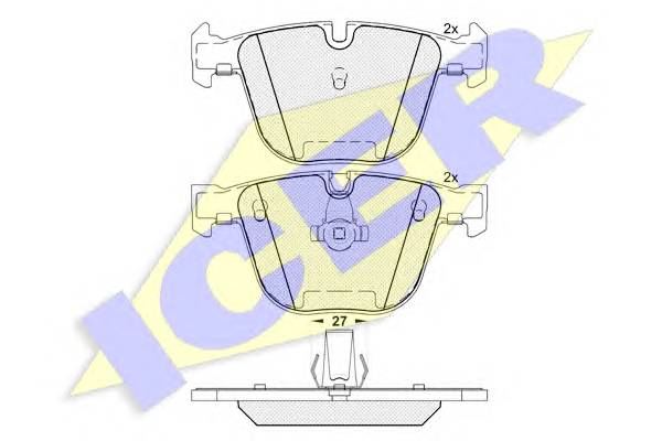 ICER 181949 Комплект тормозных колодок,