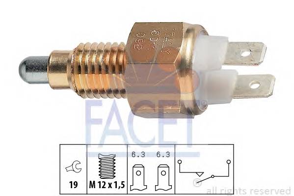 FACET 7.6011 Выключатель, фара заднего