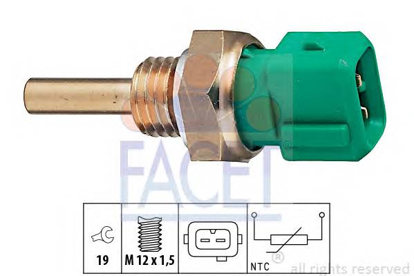 FACET 7.3211 Датчик, температура масла;