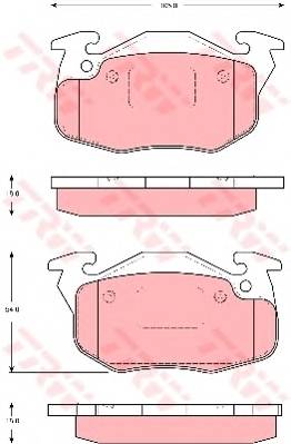 TRW GDB1615 Комплект тормозных колодок,