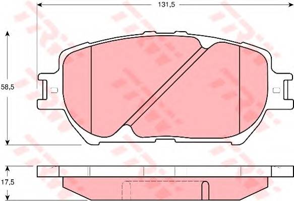 TRW GDB3314 Комплект гальмівних колодок,