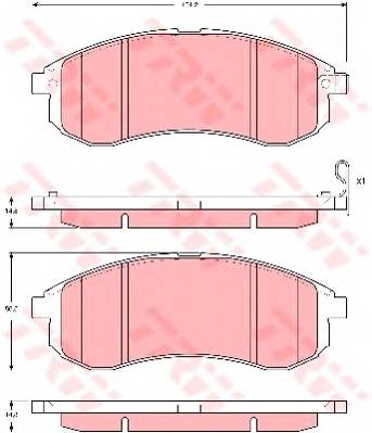 TRW GDB3380 Комплект гальмівних колодок,