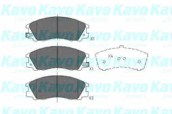 KAVO PARTS KBP-3016 Комплект гальмівних колодок,