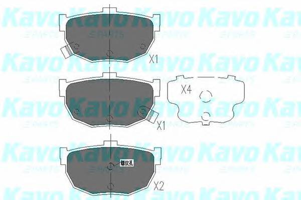 KAVO PARTS KBP-6544 Комплект тормозных колодок,