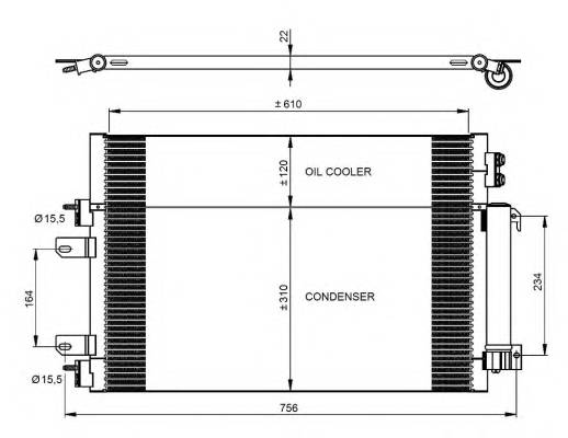 NRF 350086 SKRAPLACZ KLIMATYZACJI DODGE