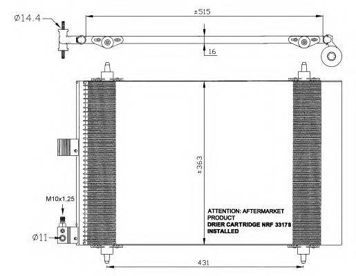 NRF 35437 Конденсатор, кондиционер