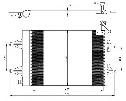 NRF 35480 Конденсатор, кондиционер