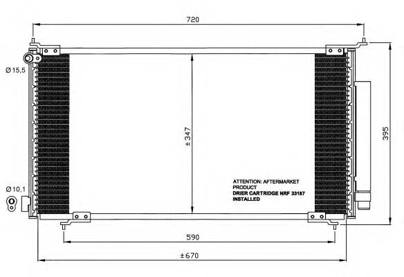 NRF 35561 Конденсатор, кондиционер