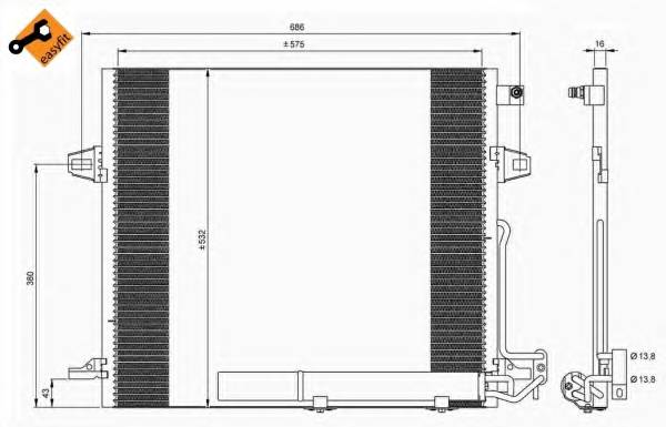 NRF 35618 Конденсатор, кондиционер