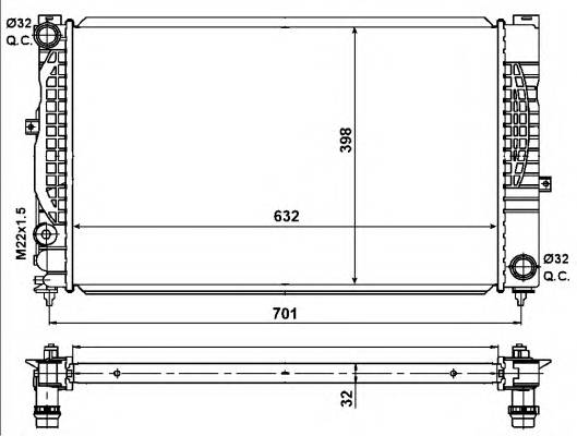 NRF 539504 Радиатор, охлаждение двигателя