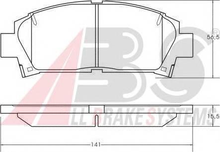 A.B.S. 36866 Комплект тормозных колодок,