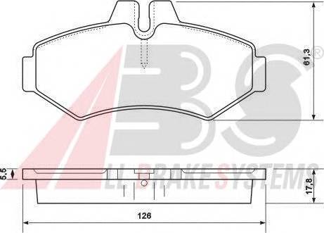 A.B.S. 37124 Комплект тормозных колодок,