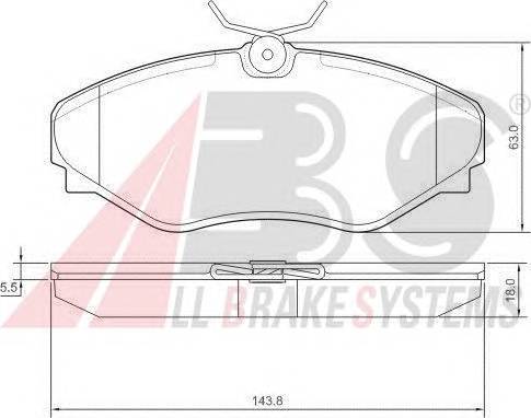 A.B.S. 37342 Комплект тормозных колодок,