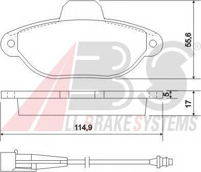 A.B.S. 37896 Комплект тормозных колодок,