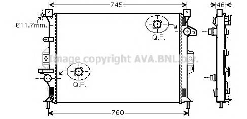 AVA QUALITY COOLING FDA2421 Радиатор, охлаждение двигателя