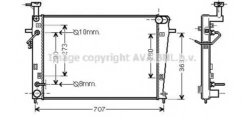 AVA QUALITY COOLING HY2211 Радиатор, охлаждение двигателя