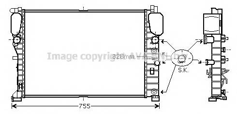 AVA QUALITY COOLING MSA2459 Радиатор, охлаждение двигателя