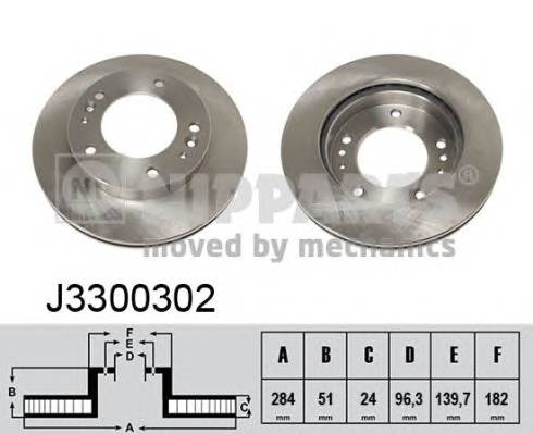 NIPPARTS J3300302 Тормозной диск