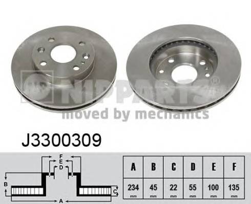 NIPPARTS J3300309 Тормозной диск