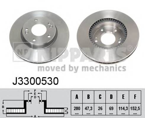 NIPPARTS J3300530 Гальмівний диск