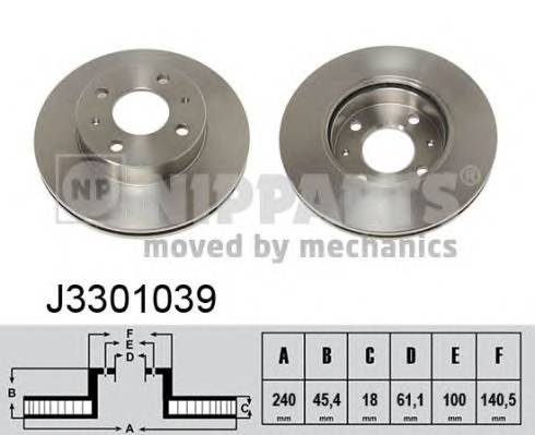 NIPPARTS J3301039 Тормозной диск