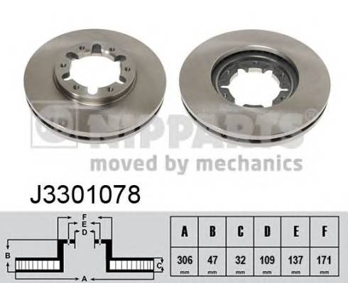 NIPPARTS J3301078 Тормозной диск