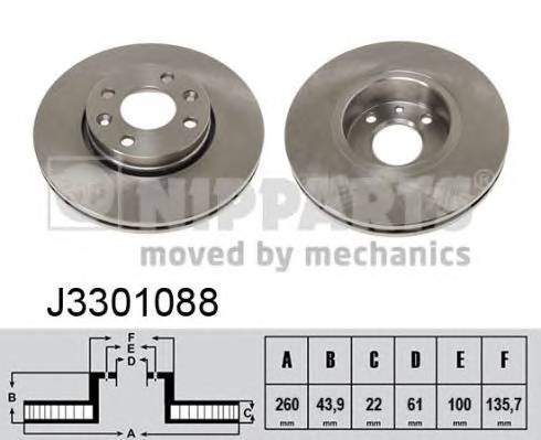 NIPPARTS J3301088 Тормозной диск