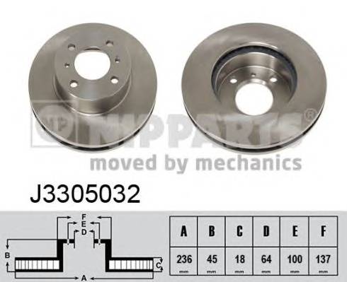 NIPPARTS J3305032 Тормозной диск