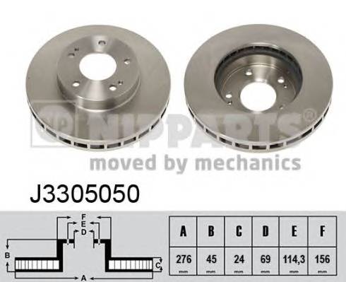 NIPPARTS J3305050 Тормозной диск