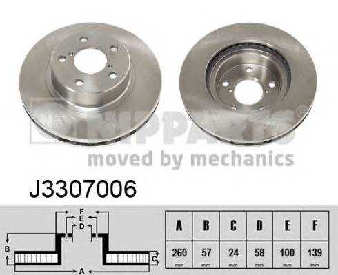 NIPPARTS J3307006 Тормозной диск