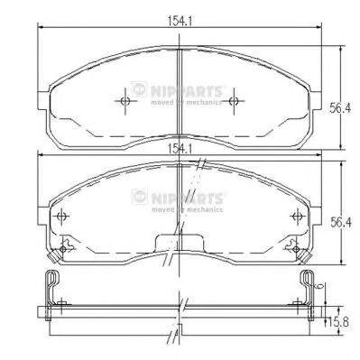 NIPPARTS J3600310 Комплект тормозных колодок,