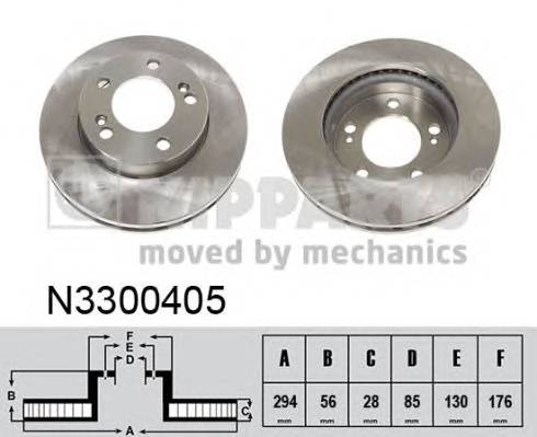 NIPPARTS N3300405 Гальмівний диск