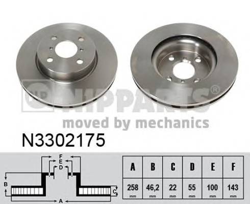 NIPPARTS N3302175 Тормозной диск