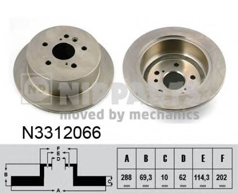 NIPPARTS N3312066 Тормозной диск