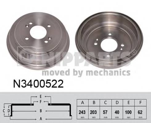 NIPPARTS N3400522 Тормозной барабан