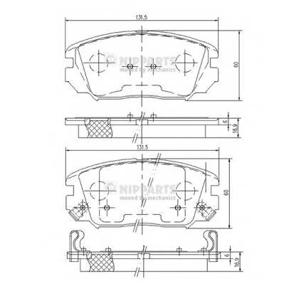 NIPPARTS N3600543 Комплект тормозных колодок,