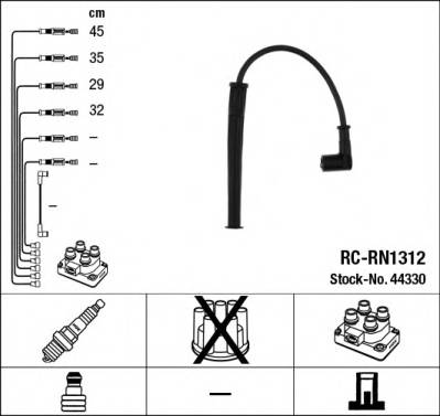 NGK 44330 Комплект проводов зажигания