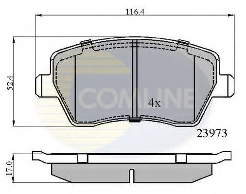 COMLINE CBP0984 Комплект тормозных колодок,