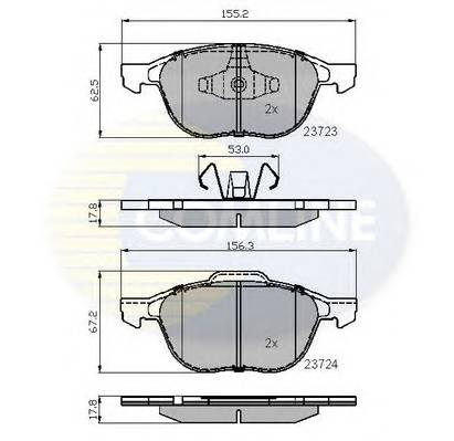 COMLINE CBP01323 Комплект гальмівних колодок,