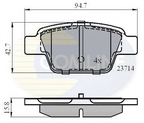 COMLINE CBP01039 Комплект гальмівних колодок,