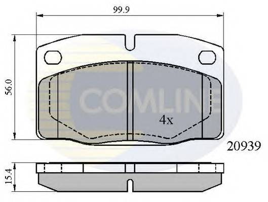 COMLINE CBP0135 Комплект гальмівних колодок,