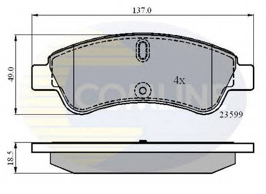 COMLINE CBP01033 Комплект гальмівних колодок,