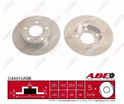 ABE C4A016ABE Тормозной диск