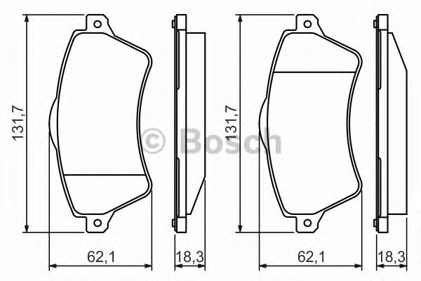 BOSCH 0 986 424 721 Комплект тормозных колодок,