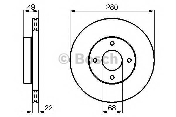 BOSCH 0 986 478 728 Тормозной диск