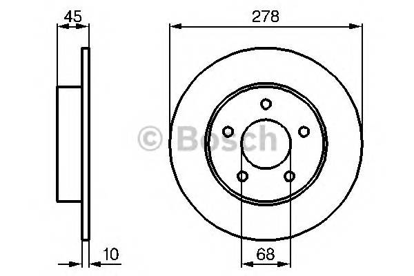 BOSCH 0 986 479 067 Гальмівний диск