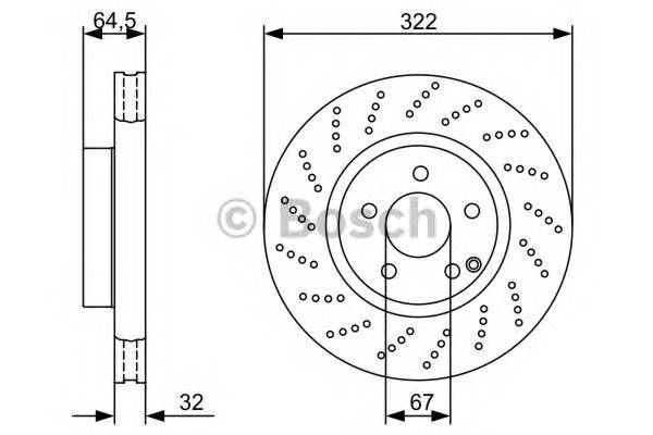 BOSCH 0 986 479 408 Тормозной диск