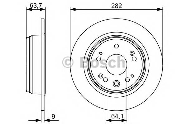 BOSCH 0 986 479 505 Тормозной диск